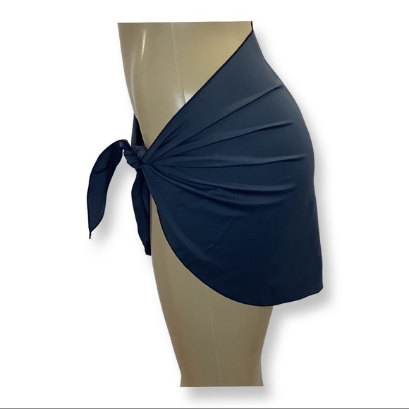 Zuliana Dark Grey Spandex Cover Up/Sarong Skirt. Made In USA. New With Tags, - Picture 2 of 4